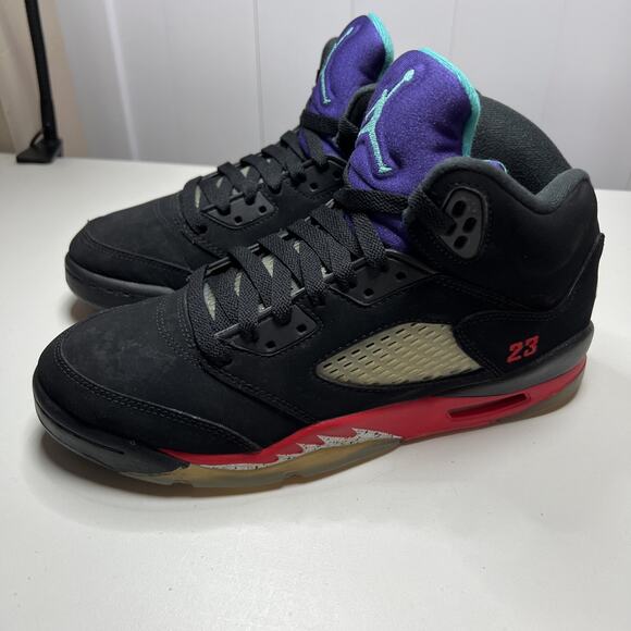 Size 7Y (GS) - Jordan 5 Retro Top 3 Black 2020 - Picture 1 of 8